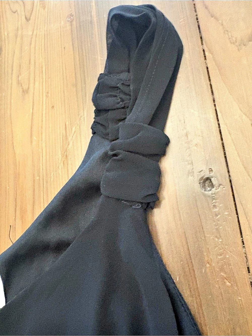 One Clothing Black Chiffon High-Low Ruffle Cocktail Dress - Size Large - Picture 8 of 9